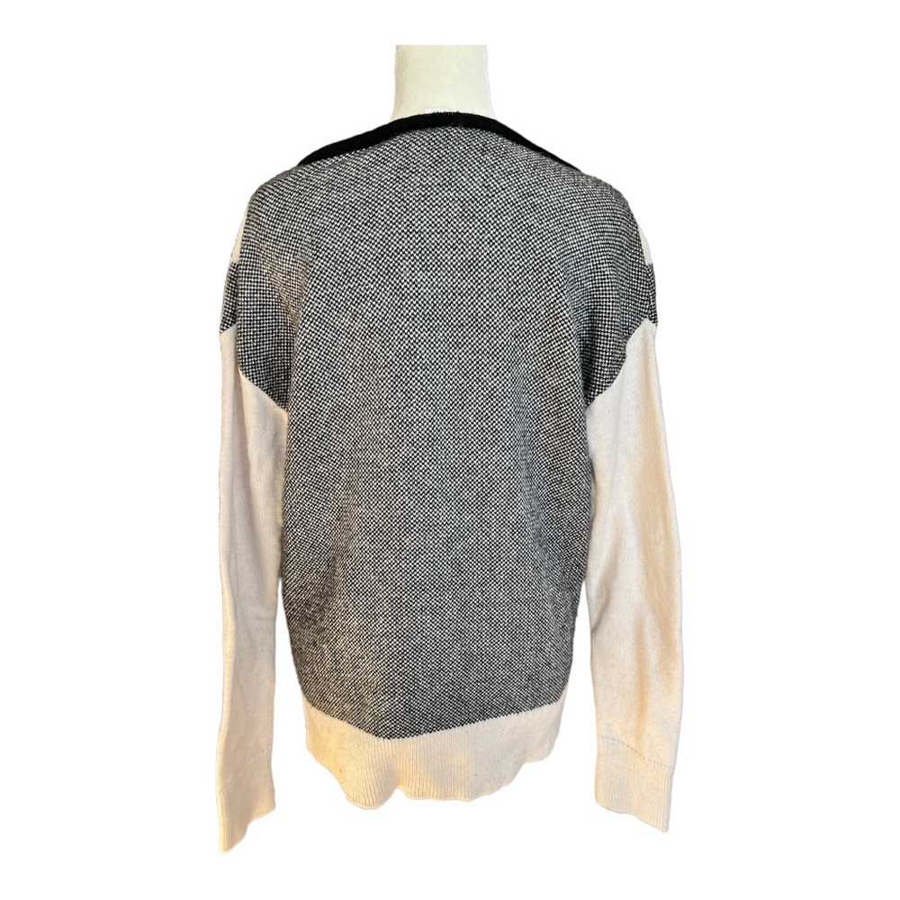 Merino wool blend colorblock V-stripe sweater from Gap size m - Picture 6 of 9
